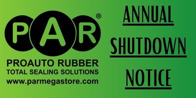 PRO AUTO RUBBER ANNUAL SHUTDOWN NOTICE - 2023