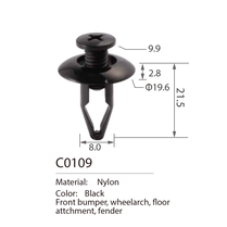 C0109 Nissan/Toyota Push Type Retainer