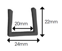 PR1333 20mm Id U Channel