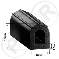 Pr319 Small "D" Rubber with TAPE