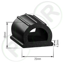 Large D Rubber With Double Sided Tape