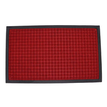 Square Design Entryway Mat - Black & Red 900 X 600