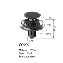 C0999 Toyota and Lexus Push Type Retainer