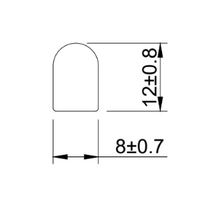 12mm X 8mm Half Round