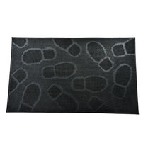 Thin Rubber Pin Footprint Design Entryway Mat  Black 45cm X 75cm