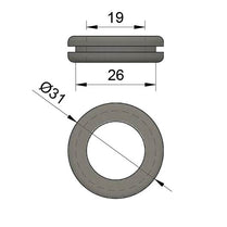 WG0006 Wire Grommet 26mm Hole Size