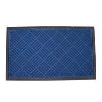 Checker Design Entryway Mat - Black & Blue 900 X 1500