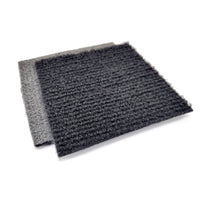 Ribbed black car carpet