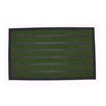 Striped Design Entryway Mat - Black & Green 750 X 450