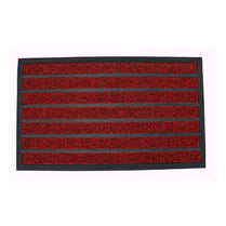 Striped Entryway Mat - Black & Red 750 X 450