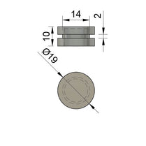 BG0037 F Blind Grommet 14mm Hole Size