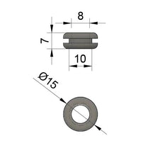 WG0002 Wire Grommet 10mm Hole Size